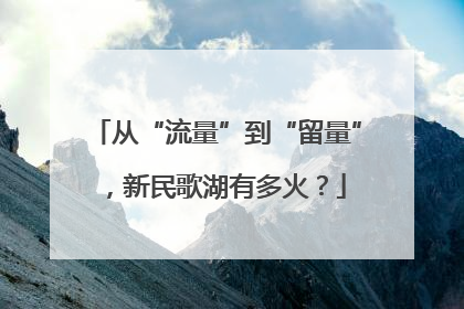 从“流量”到“留量”，新民歌湖有多火？
