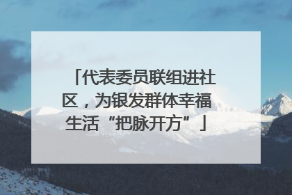 代表委员联组进社区，为银发群体幸福生活“把脉开方”
