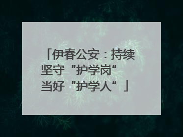 伊春公安：持续坚守“护学岗” 当好“护学人”