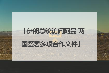 伊朗总统访问阿曼 两国签署多项合作文件
