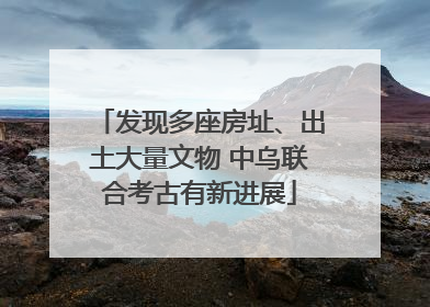 发现多座房址、出土大量文物 中乌联合考古有新进展