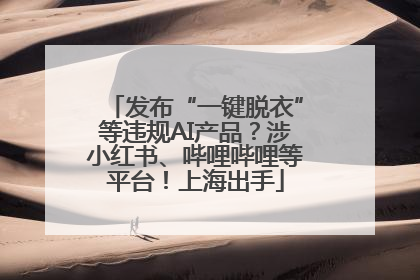 发布“一键脱衣”等违规AI产品？涉小红书、哔哩哔哩等平台！上海出手