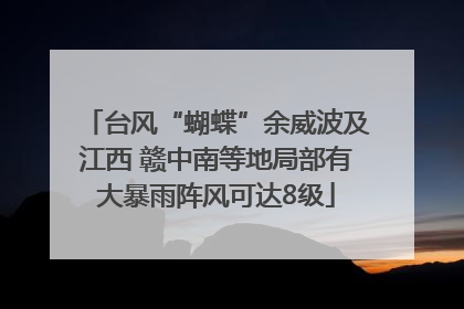 台风“蝴蝶”余威波及江西 赣中南等地局部有大暴雨阵风可达8级