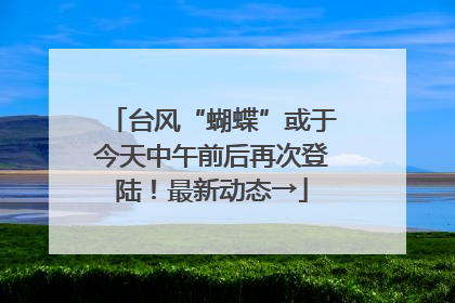 台风“蝴蝶”或于今天中午前后再次登陆！最新动态→