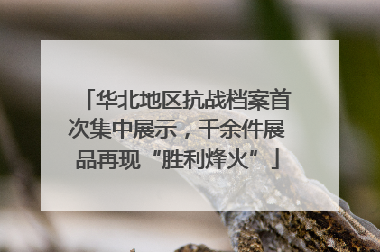 华北地区抗战档案首次集中展示，千余件展品再现“胜利烽火”