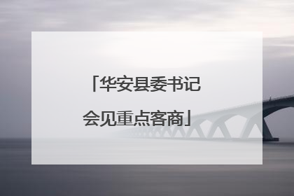 华安县委书记会见重点客商