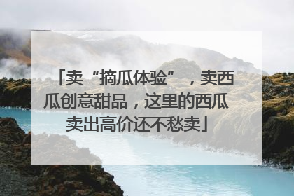 卖“摘瓜体验”，卖西瓜创意甜品，这里的西瓜卖出高价还不愁卖