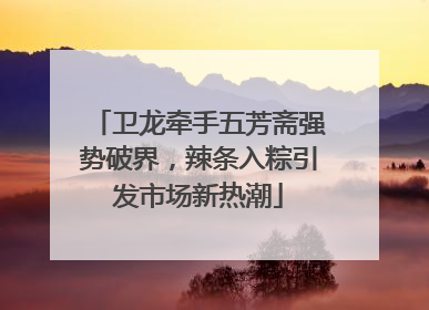 卫龙牵手五芳斋强势破界，辣条入粽引发市场新热潮