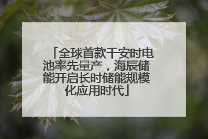 全球首款千安时电池率先量产，海辰储能开启长时储能规模化应用时代