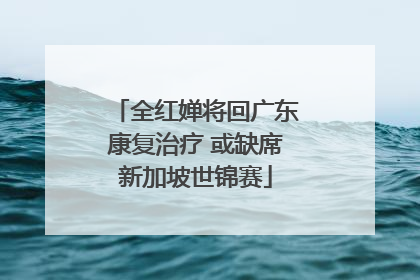 全红婵将回广东康复治疗 或缺席新加坡世锦赛