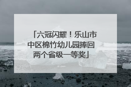 六冠闪耀！乐山市中区棉竹幼儿园捧回两个省级一等奖