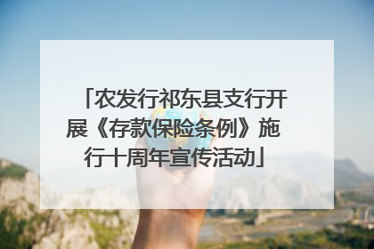 农发行祁东县支行开展《存款保险条例》施行十周年宣传活动