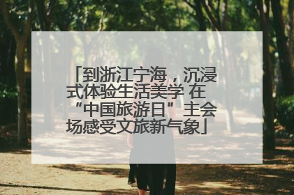 到浙江宁海，沉浸式体验生活美学 在“中国旅游日”主会场感受文旅新气象