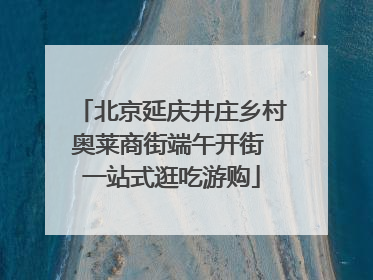 北京延庆井庄乡村奥莱商街端午开街 一站式逛吃游购