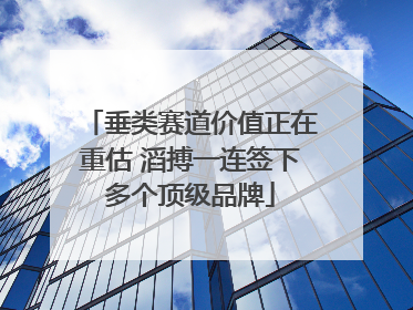 垂类赛道价值正在重估 滔搏一连签下多个顶级品牌