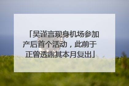 吴谨言现身机场参加产后首个活动，此前于正曾透露其本月复出