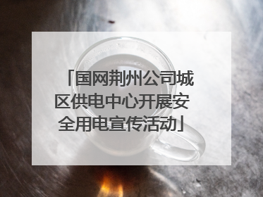 国网荆州公司城区供电中心开展安全用电宣传活动