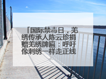 国际禁毒日，羌绣传承人陈云珍捐赠羌绣牌匾：呼吁像刺绣一样走正线、走正针