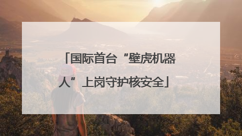 国际首台“壁虎机器人”上岗守护核安全