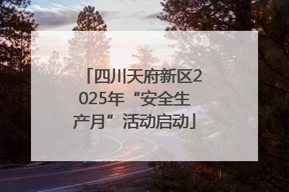 四川天府新区2025年“安全生产月”活动启动