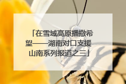 在雪域高原播撒希望——湖南对口支援山南系列报道之三