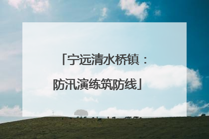 宁远清水桥镇：防汛演练筑防线