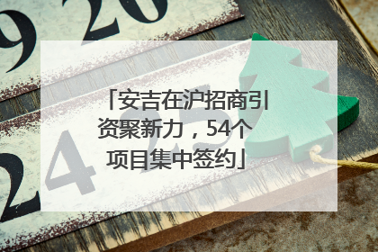安吉在沪招商引资聚新力，54个项目集中签约