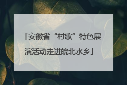 安徽省“村歌”特色展演活动走进皖北水乡