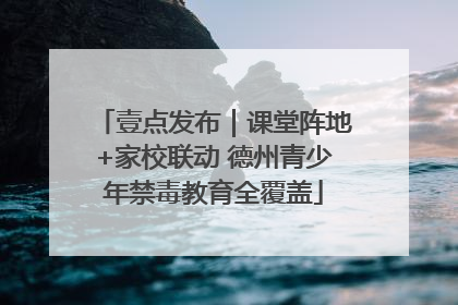 壹点发布｜课堂阵地+家校联动 德州青少年禁毒教育全覆盖