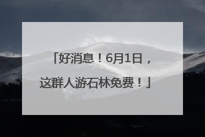 好消息！6月1日，这群人游石林免费！