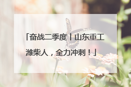 奋战二季度丨山东重工潍柴人，全力冲刺！