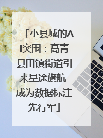 小县城的AI突围：高青县田镇街道引来星途旗航 成为数据标注先行军