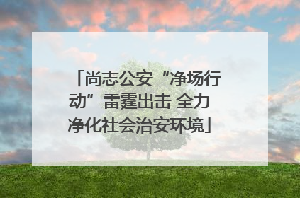 尚志公安“净场行动”雷霆出击 全力净化社会治安环境