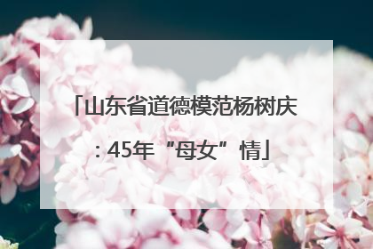 山东省道德模范杨树庆：45年“母女”情