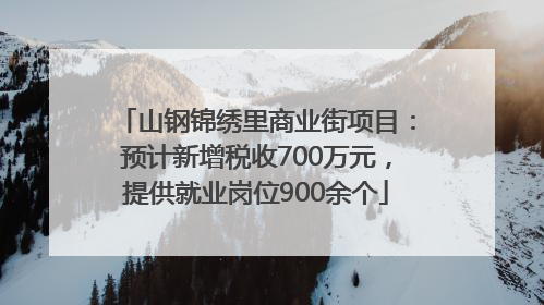 山钢锦绣里商业街项目：预计新增税收700万元，提供就业岗位900余个