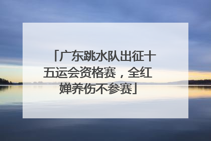广东跳水队出征十五运会资格赛，全红婵养伤不参赛
