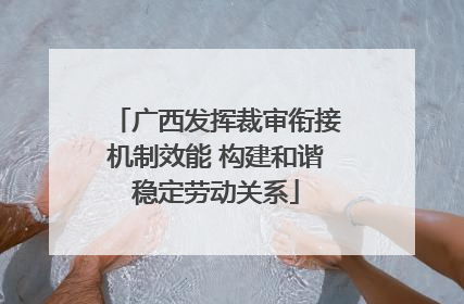 广西发挥裁审衔接机制效能 构建和谐稳定劳动关系