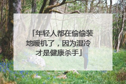 年轻人都在偷偷装地暖机了，因为湿冷才是健康杀手