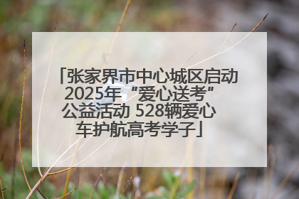 张家界市中心城区启动2025年“爱心送考”公益活动 528辆爱心车护航高考学子