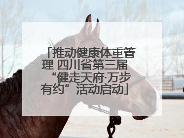 推动健康体重管理 四川省第三届“健走天府·万步有约”活动启动