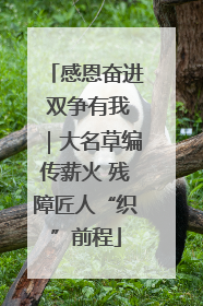 感恩奋进 双争有我｜大名草编传薪火 残障匠人“织”前程