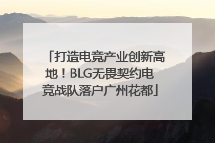 打造电竞产业创新高地！BLG无畏契约电竞战队落户广州花都