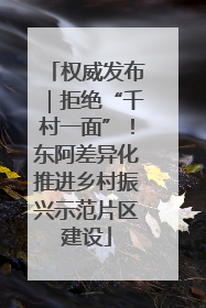 权威发布｜拒绝“千村一面”！东阿差异化推进乡村振兴示范片区建设