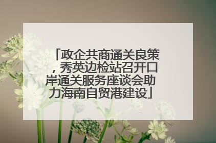 政企共商通关良策，秀英边检站召开口岸通关服务座谈会助力海南自贸港建设