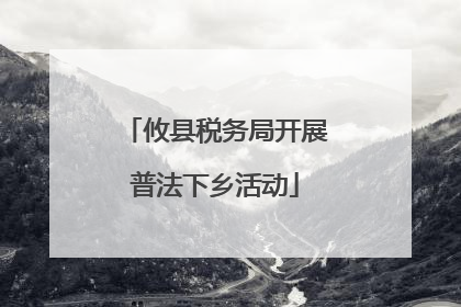 攸县税务局开展普法下乡活动