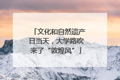 文化和自然遗产日当天，大学路吹来了“敦煌风”