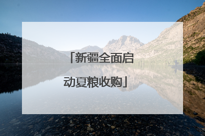 新疆全面启动夏粮收购