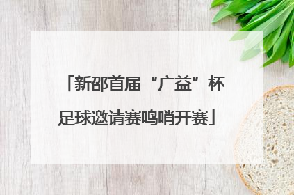 新邵首届“广益”杯足球邀请赛鸣哨开赛