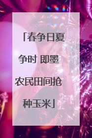 春争日夏争时 即墨农民田间抢种玉米