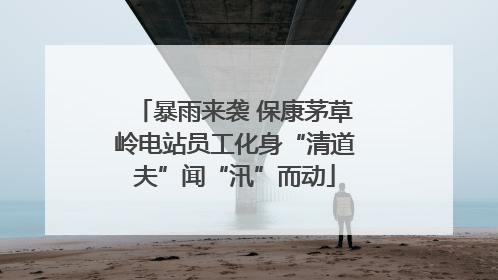 暴雨来袭 保康茅草岭电站员工化身“清道夫”闻“汛”而动